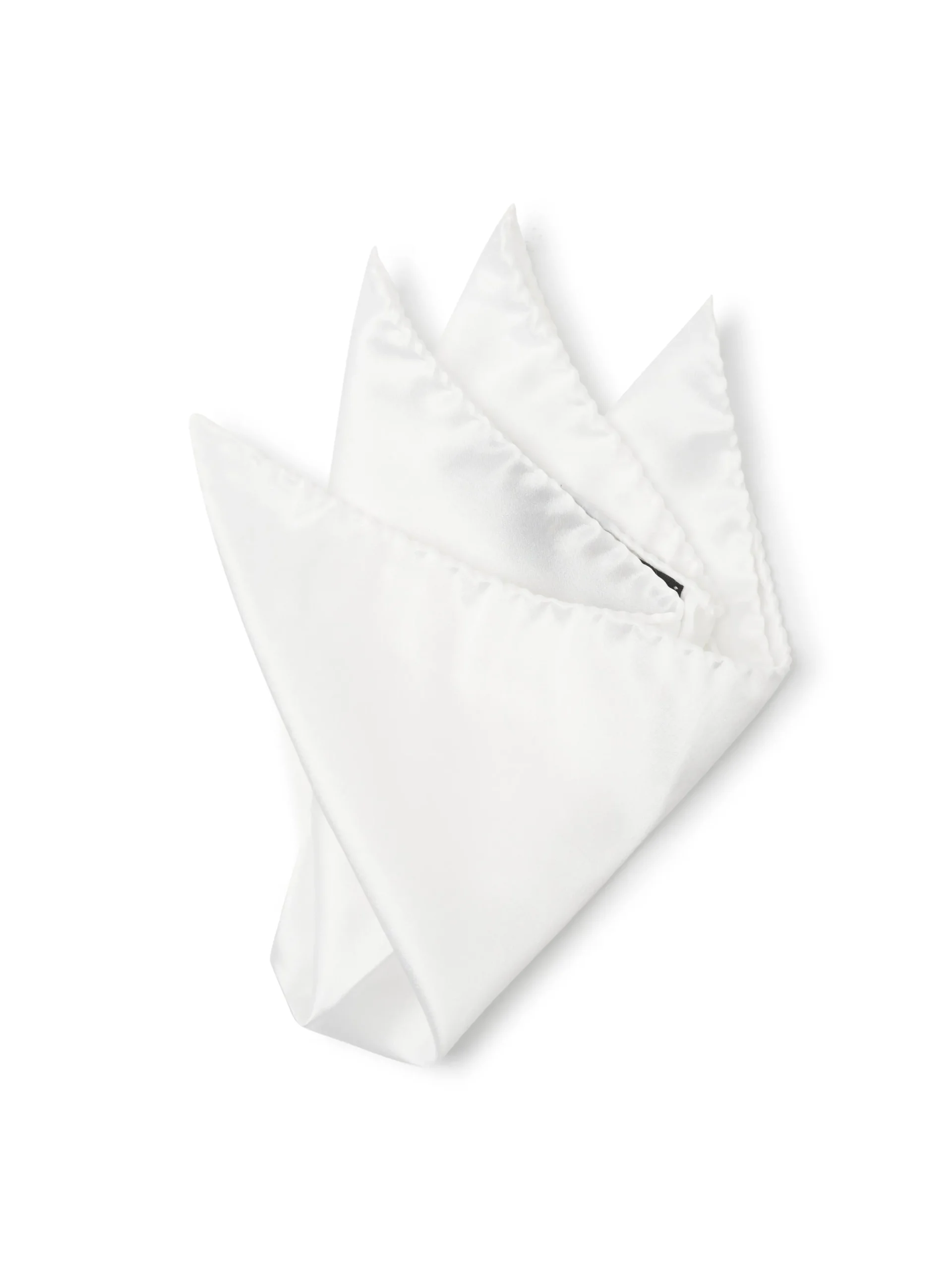 Favourbrook White Satin Silk Pocket Square- Pocket Squares