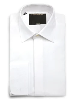 Favourbrook White Sloane Cotton Bib Grandad Shirt- Shirts