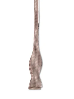 Favourbrook Wine Briand Check Silk Bow Tie- Bow Ties