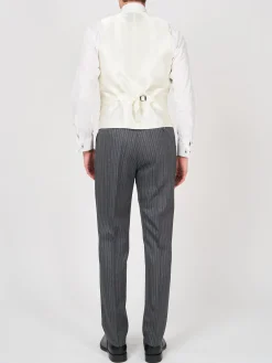 Favourbrook Yellow Gabardine Wool Double Breasted 8 Button Shawl Lapel Piped Waistcoat- Wedding Attire | Waistcoats