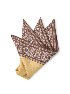 Favourbrook Yellow Osterley Silk Pocket Square- Pocket Squares
