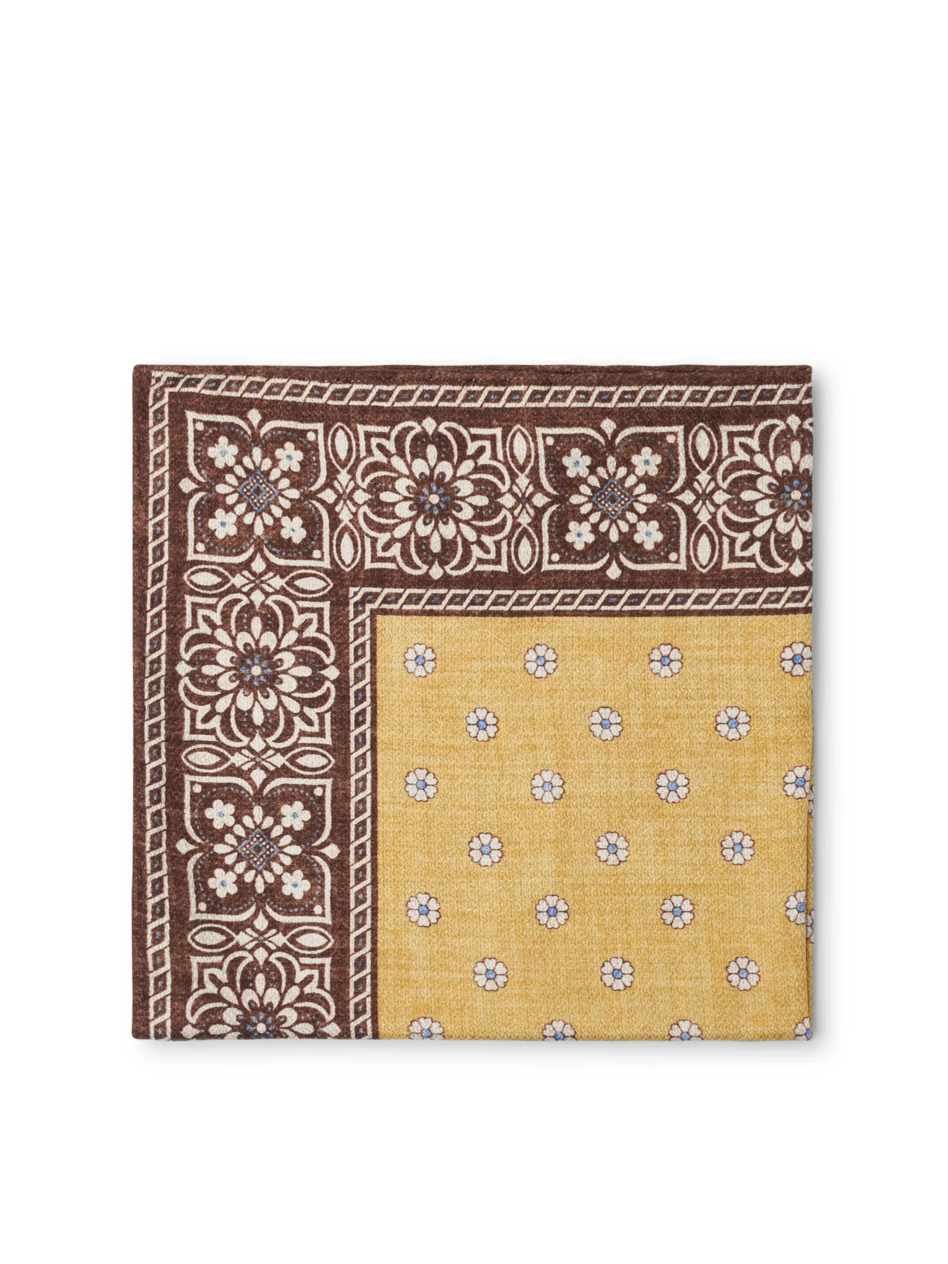 Favourbrook Yellow Osterley Silk Pocket Square- Pocket Squares